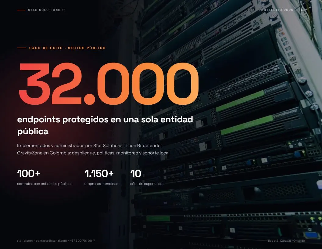 Página del portafolio: Caso de éxito: 32.000 endpoints